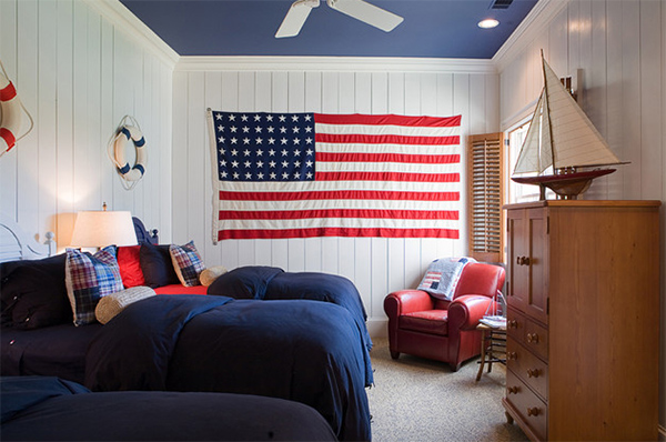 american flag bedroom decor