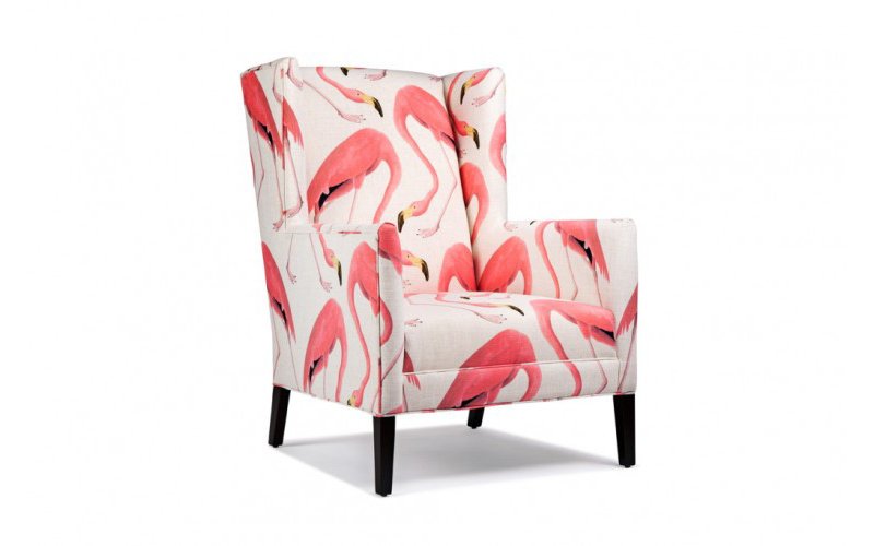 Printed Wing Back Chairs