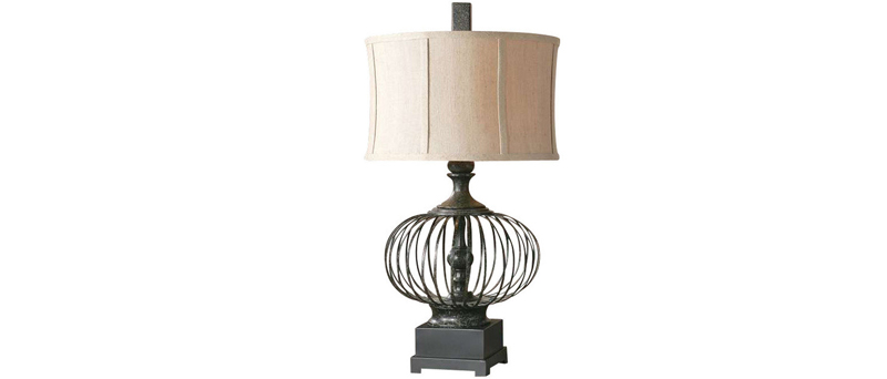 Rustic Black Table Lamp