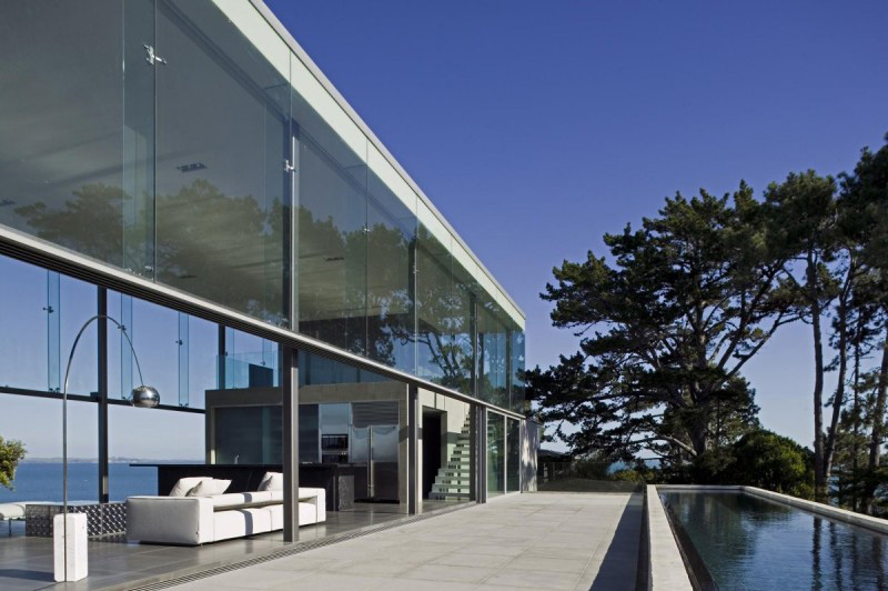 Cliff House In New Zealand Beautiful Glass House Overlooking A Gulf Home Design Lover