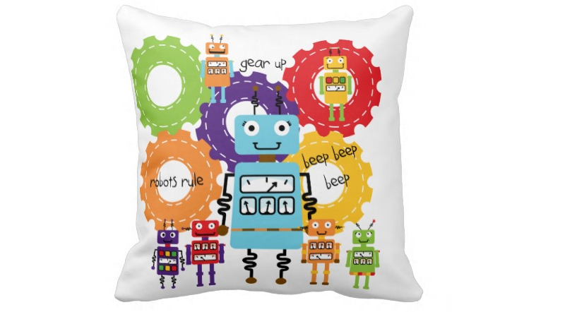 Robots Rule Pillow