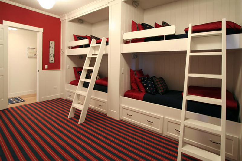 diseño de dormitorio con literas