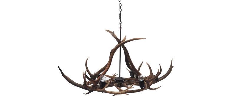 minimal antler chandelier