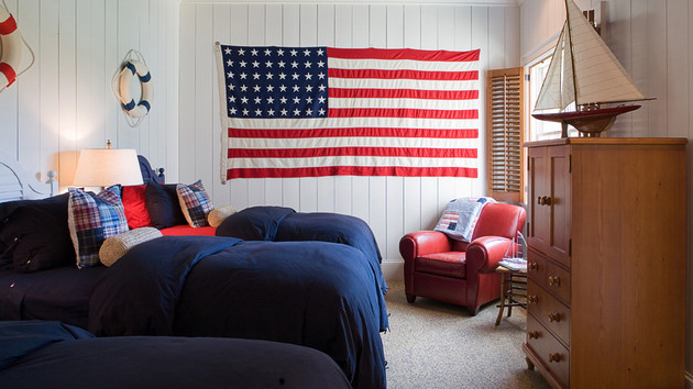 flag in living room