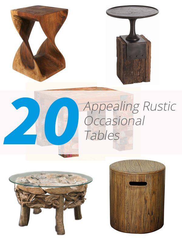 rustic occasional tables