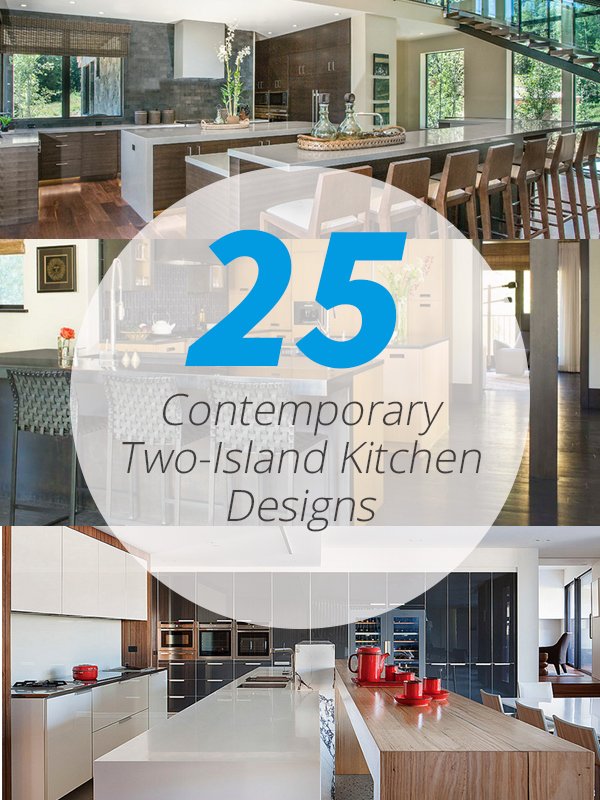 two island contemporary kitchen