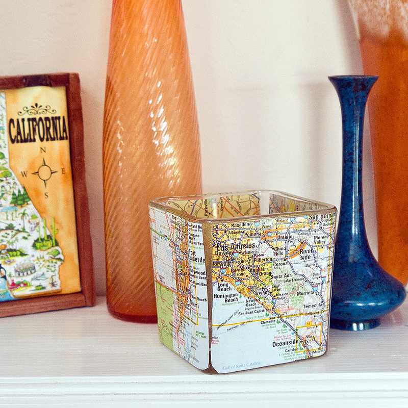 DIY Map Votive