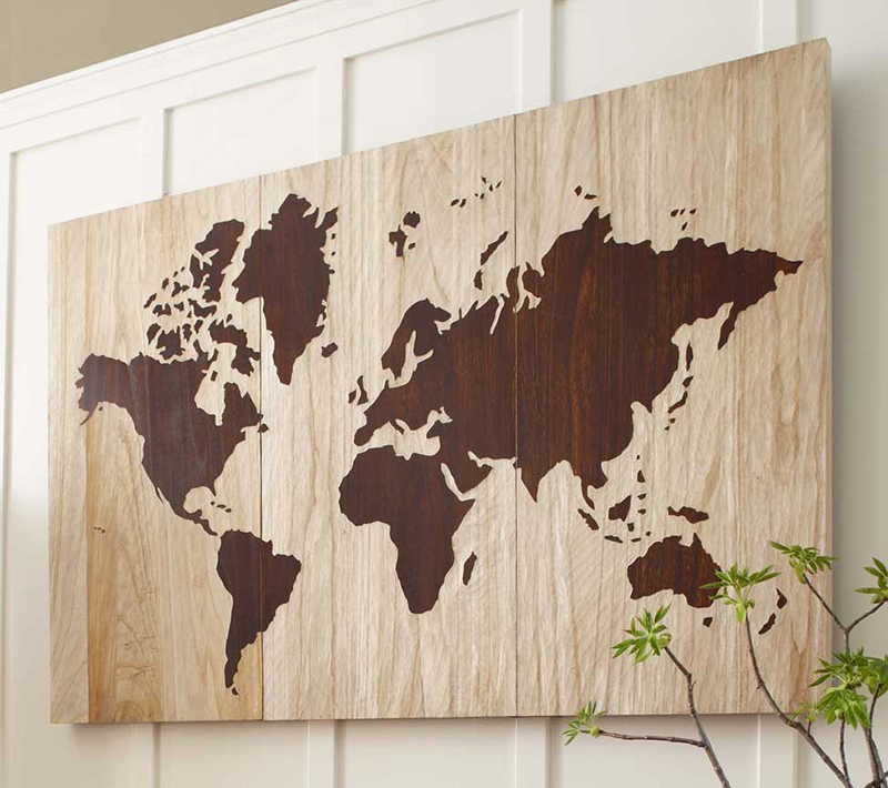 DIY Wooden World Map