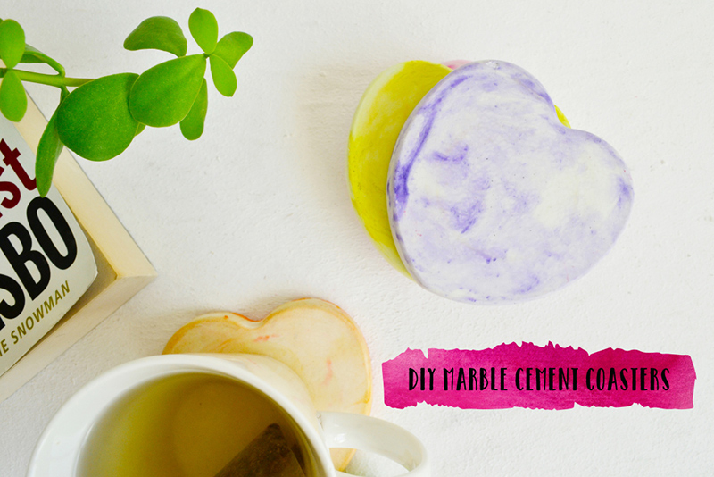 DIY Marble Cement Coasters