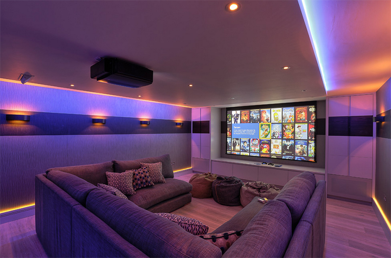 Cinema Decorative Photo Frames Movie themed bedrooms - home theater design  ideas -…