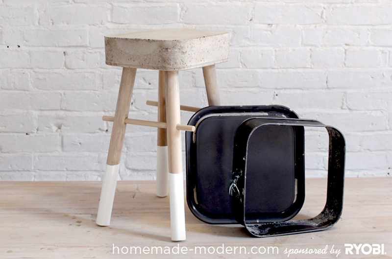 concrete Bucket Stool