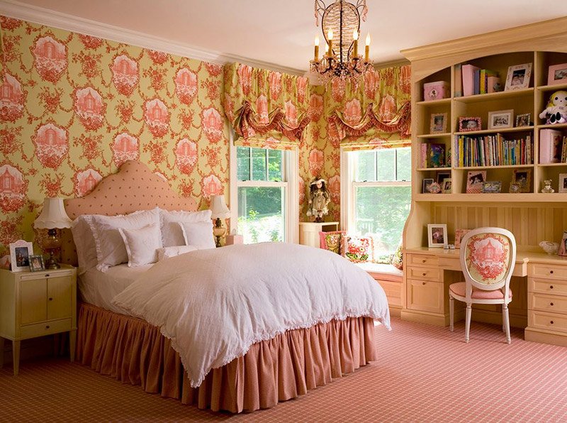 bedroom pink toile traditional bedrooms delightful fascinating designs اتاق خواب دکوراسیون عکس inspiration fun source interior decorating country rooms french