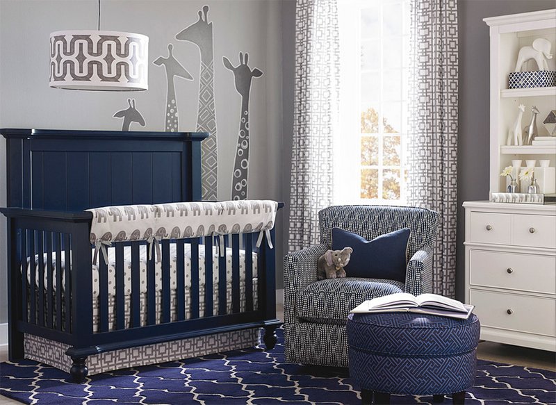 baby boy nursery blue and brown