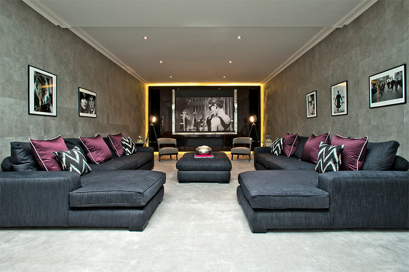 spacious home cinema