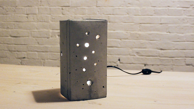 HomeMade Modern DIY Concrete Lamp 