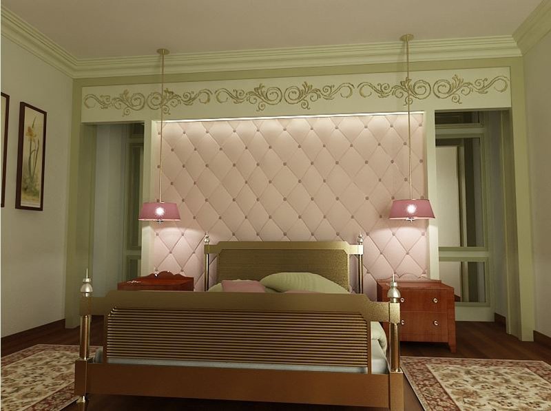 pink and green bedroom