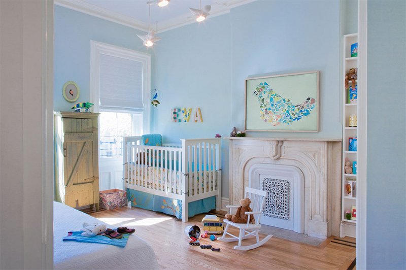 light blue nursery