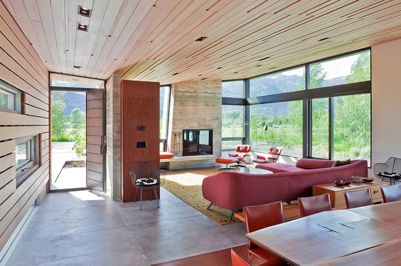 23 Living Rooms with Wooden Ceilings Exuding a Warm Aura ...