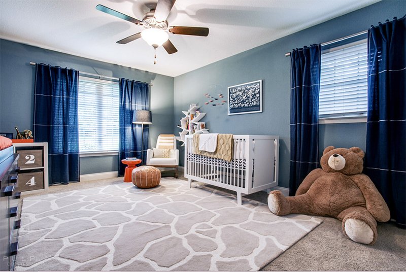 dark blue nursery ideas