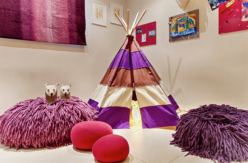 fabric teepee bedroom