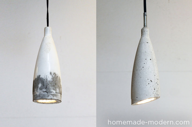 HomeMade Modern DIY Concrete Pendant Lamp
