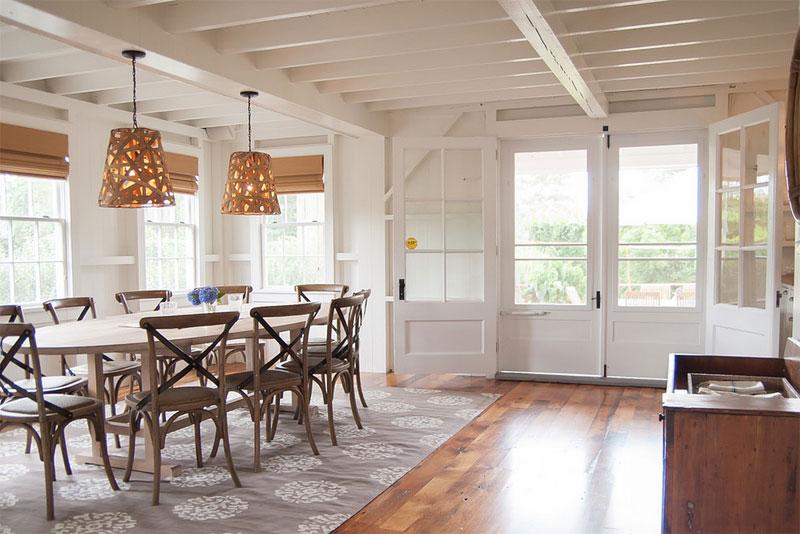 wooden pendant light with shade