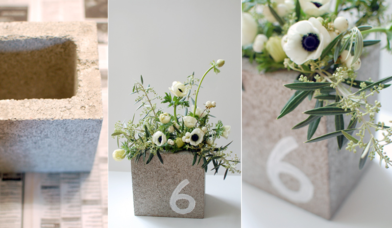 Cinder Block Centerpieces