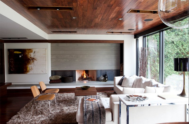 23 Living Rooms with Wooden Ceilings Exuding a Warm Aura ...