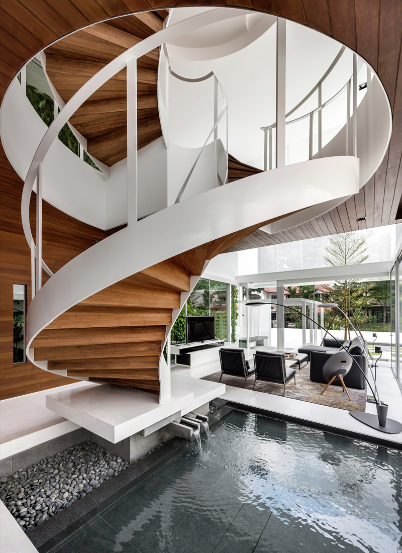 Floating Box House staircase