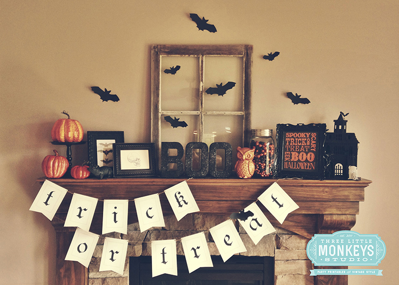 Styling a Halloween Mantel