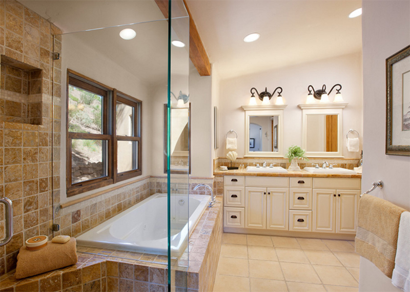 Beige Modern Bathroom Vanity