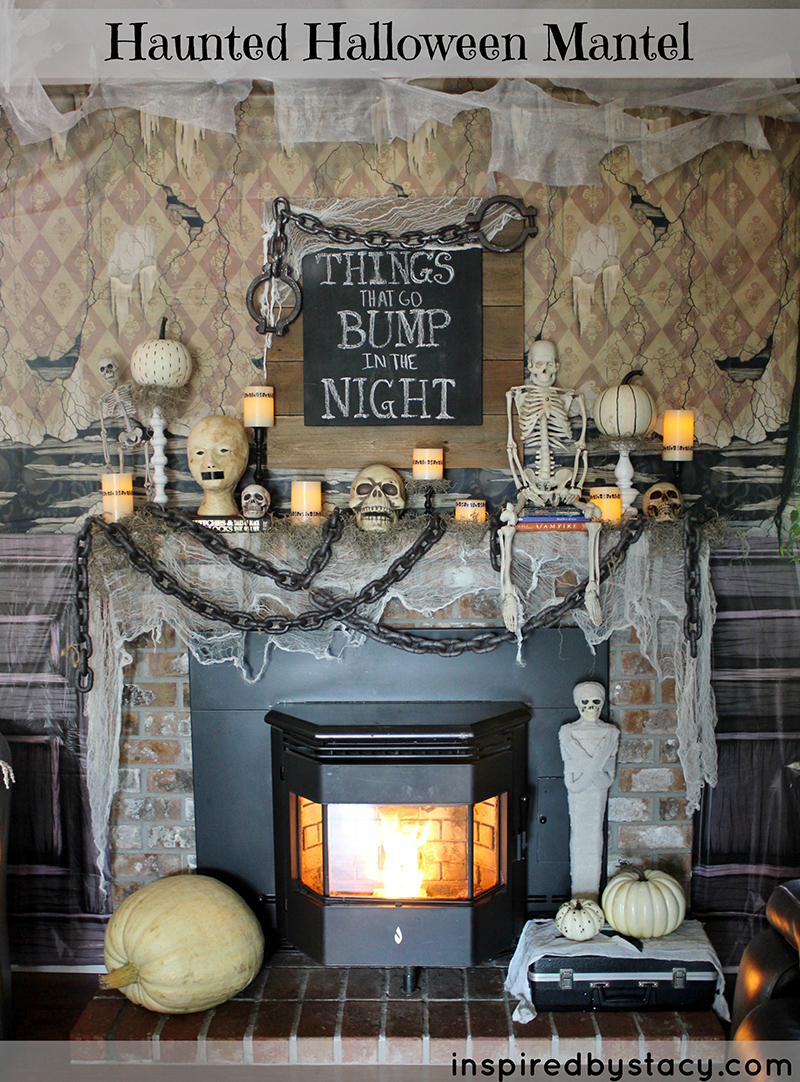 ‘Things That Go Bump In The Night’ Haunted Halloween Mantel