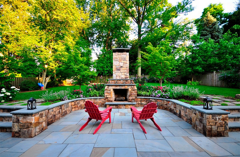 garden fireplace patio