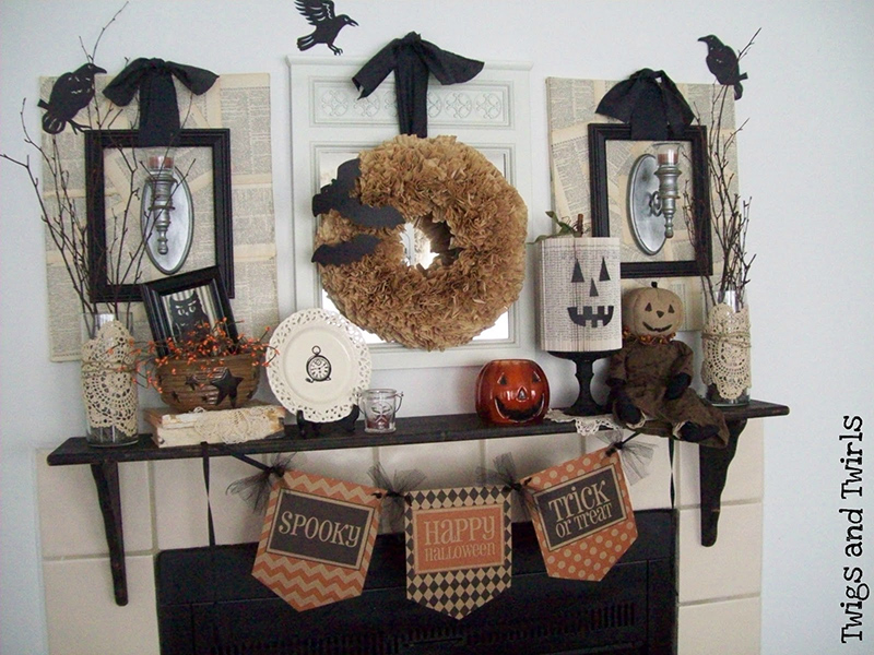 Halloween Mantel