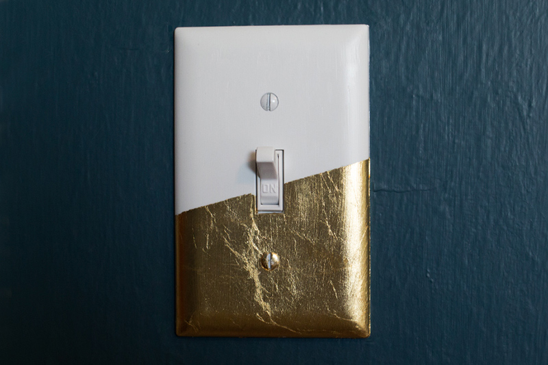 DIY Gold Leaf Light Switch Cover