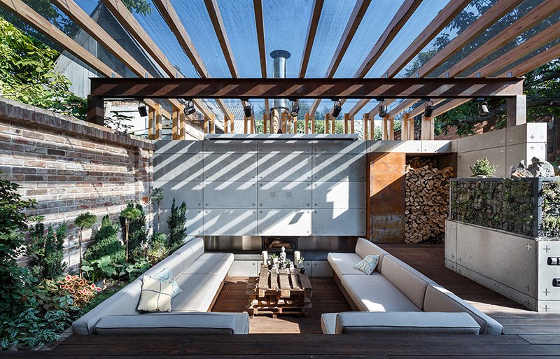 Beautifully Designed Outdoor Lounge Area in Ukraine | Home Design Lover