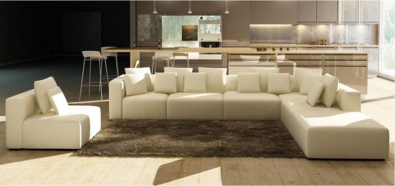 white sectional