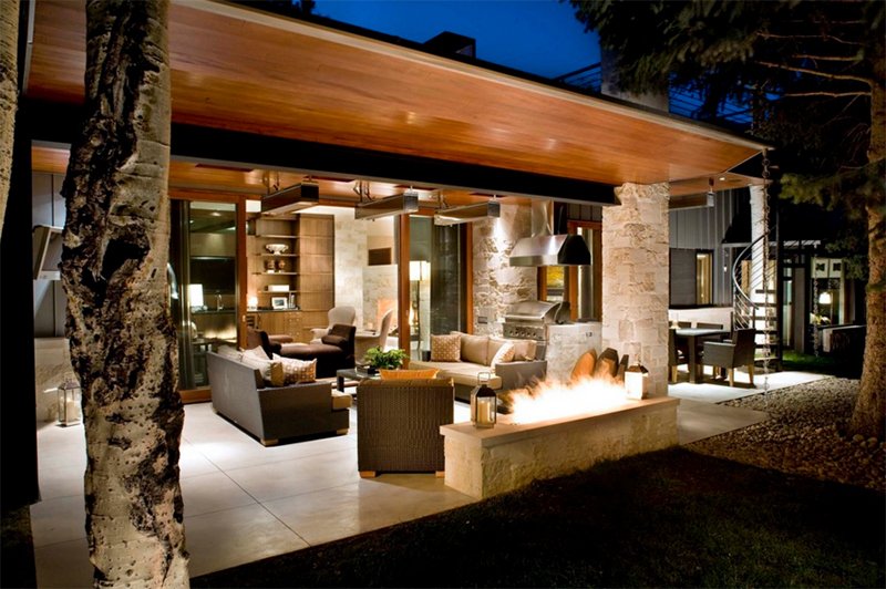 modern fire pit