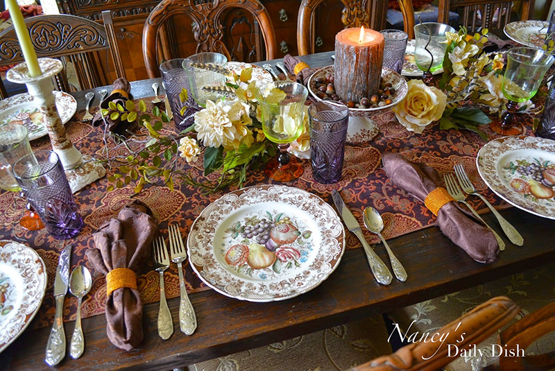 A Melange of Autumn & Thanksgiving Transferware Tablescapes