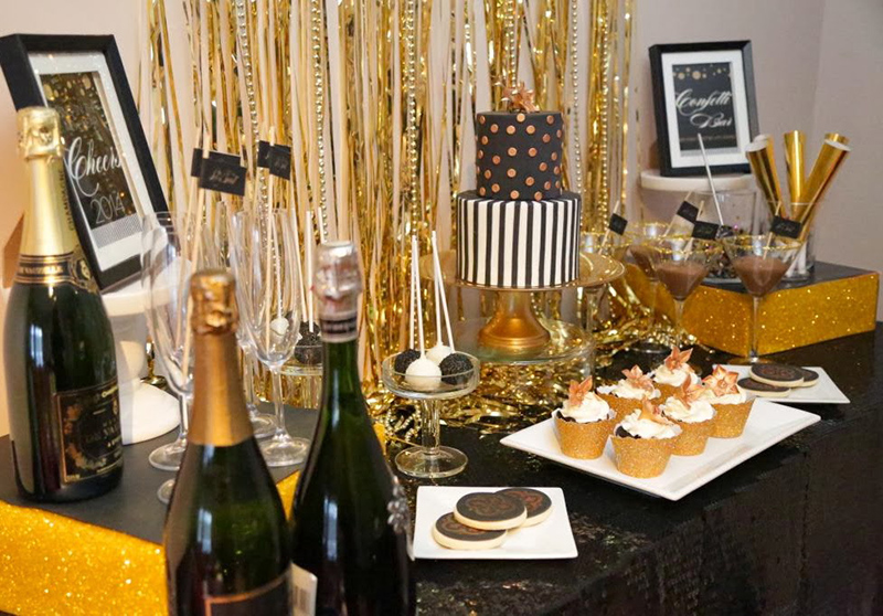 Glam Black & Gold New Year’s Eve Party