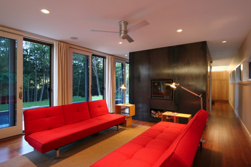 red couches