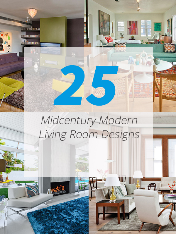 25 Bright Midcentury Modern Living Room Designs Home Design Lover