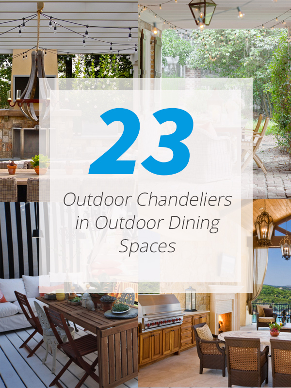 outdoor chandelier dining