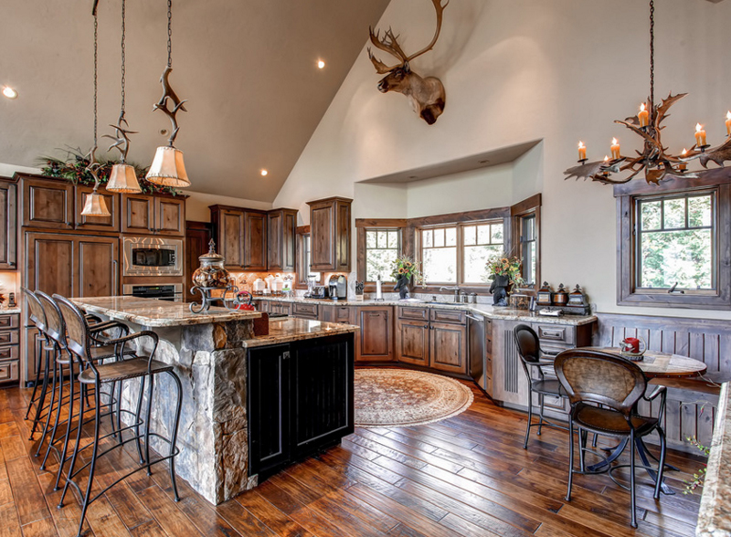 Antler Chandeliers kitchen