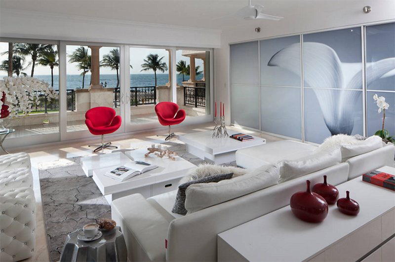 white living room