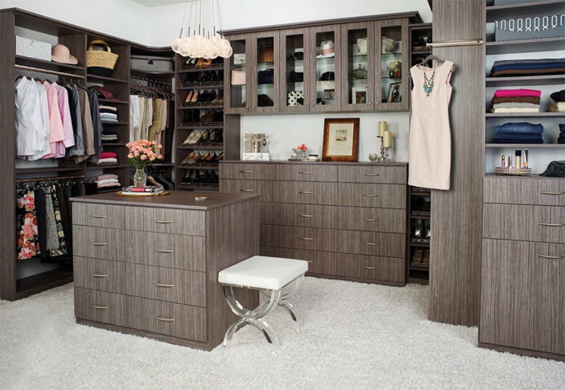 modern walk in closet for women