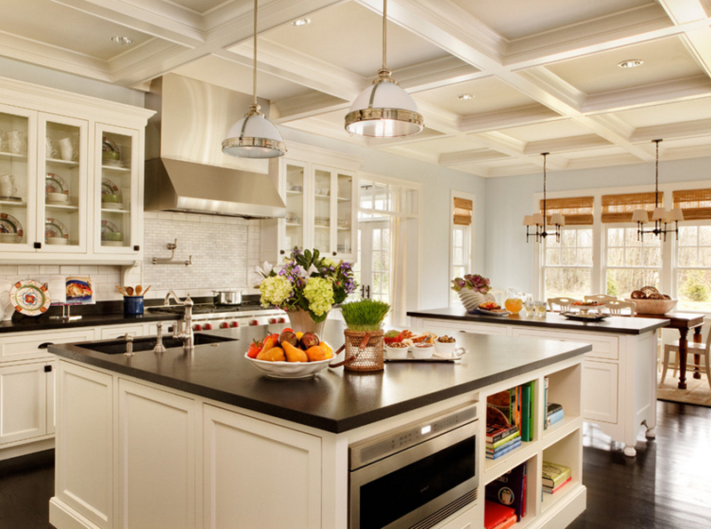 large square kitchen island