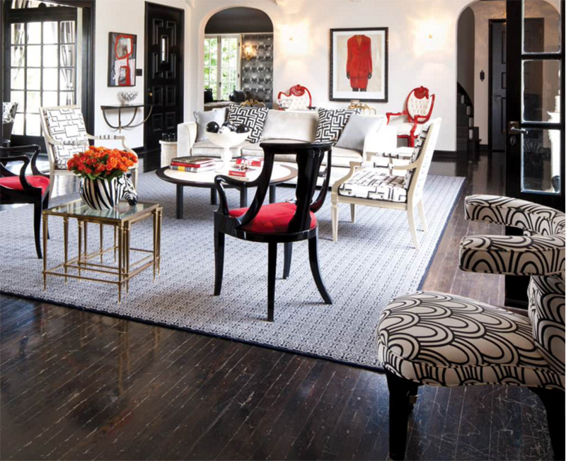 red chairs in living room