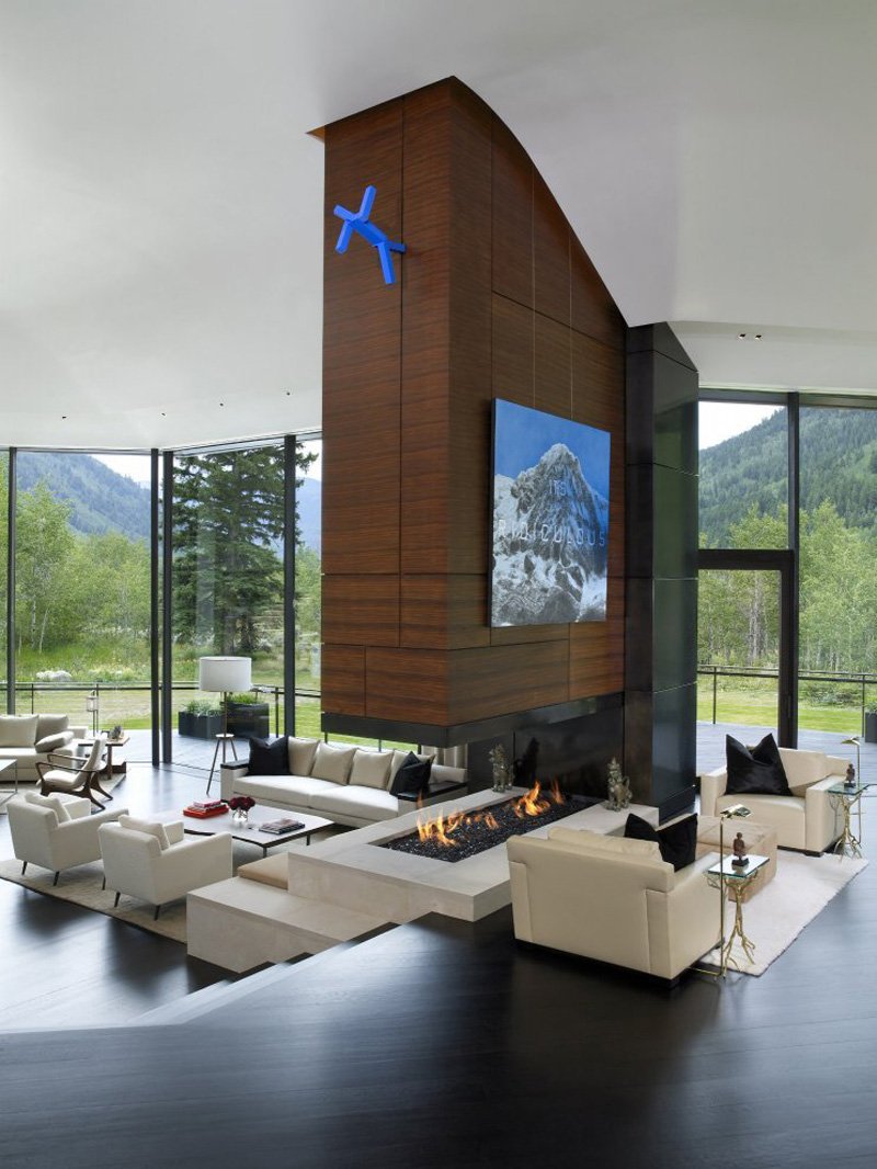 23 Double Sided Fireplace Designs In The Living Room Home Design Lover