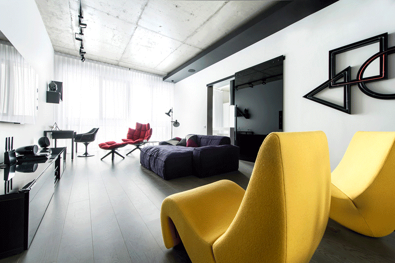 Black and White Apartment furniture